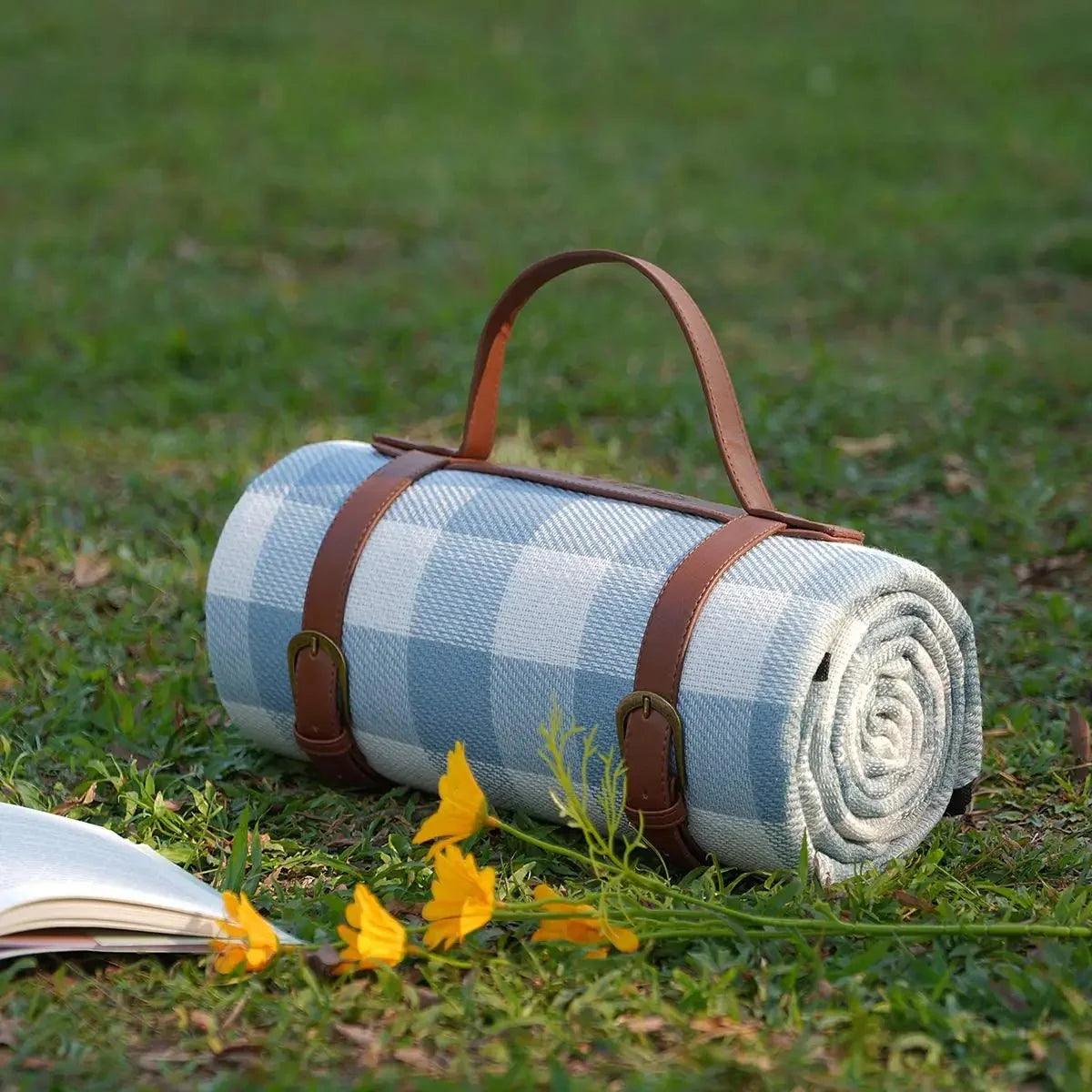PICSTYLE Waterproof Checkered Picnic Blanket