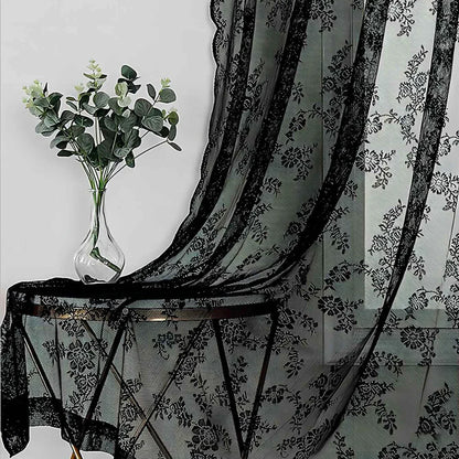 ROSALACE Romantic Rose Lace Curtain
