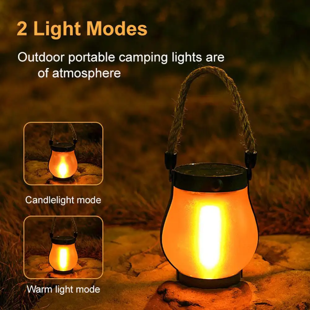 Solar Flickering Flame Lantern for Garden & Patio