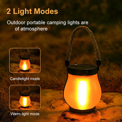 Solar Flickering Flame Lantern for Garden & Patio