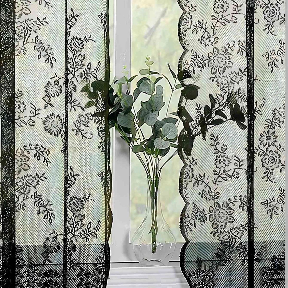 ROSALACE Romantic Rose Lace Curtain