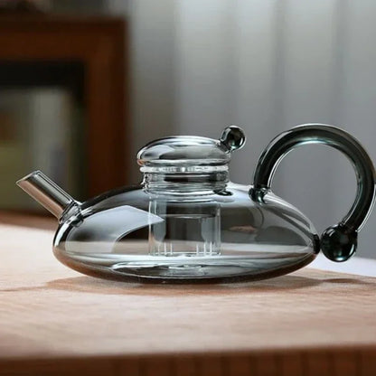 Glass Teapot, Heat Resistant Aesthetic Tea Pot for Loose Tea