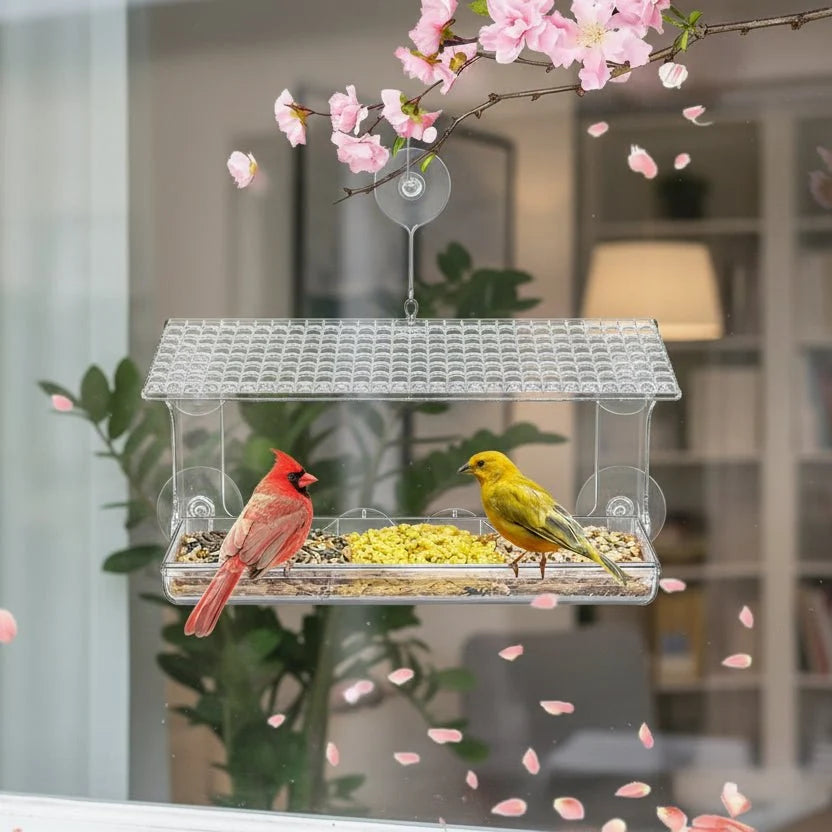 SKYVIEWFEED Transparent Window Feeder Station