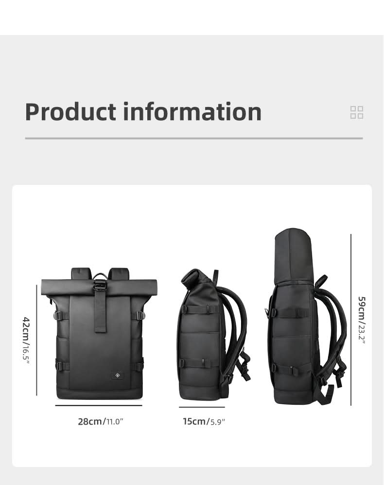 ROLLTRAIL Backpack Expandable Outdoor Backpack
