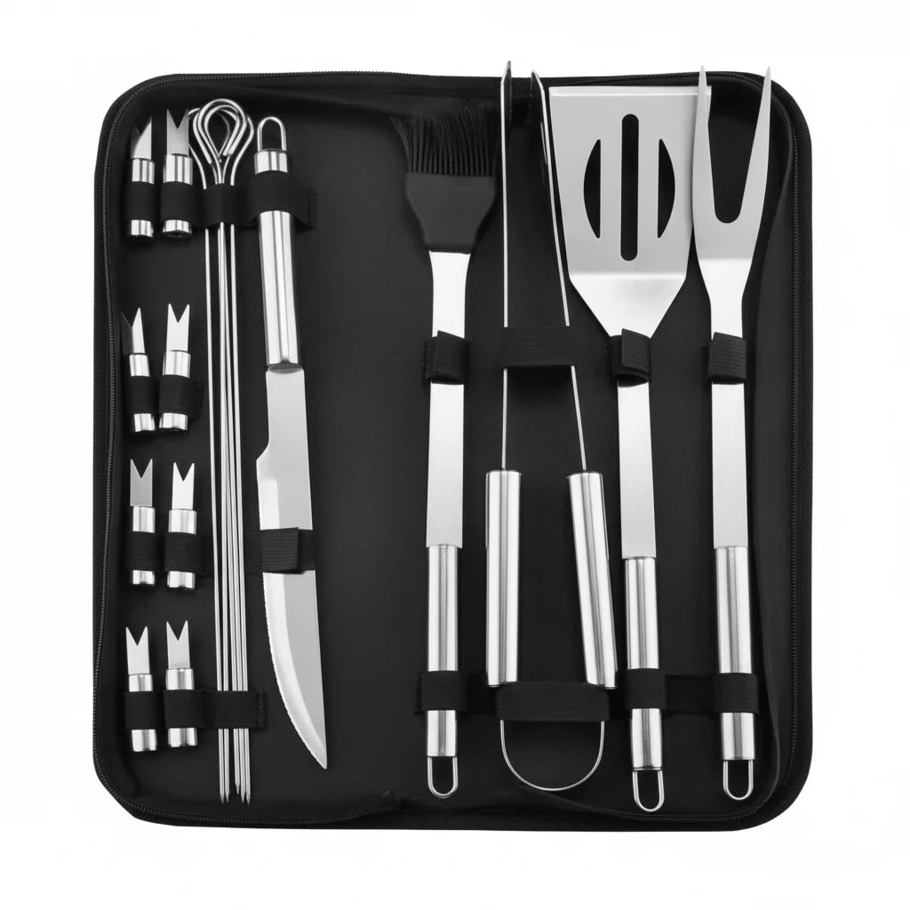 GrillMaster Pro Stainless Steel Barbecue Tool Set