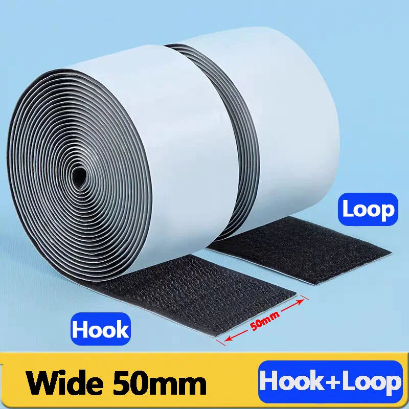 Strong Self-Adhesive Hook-and-Loop Tape, 50 mm