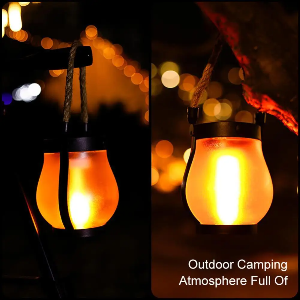 Solar Flickering Flame Lantern for Garden & Patio