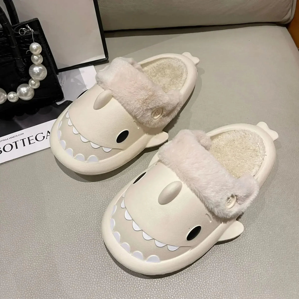 SharkySteps Playful Shark Slippers lifestyle image 2