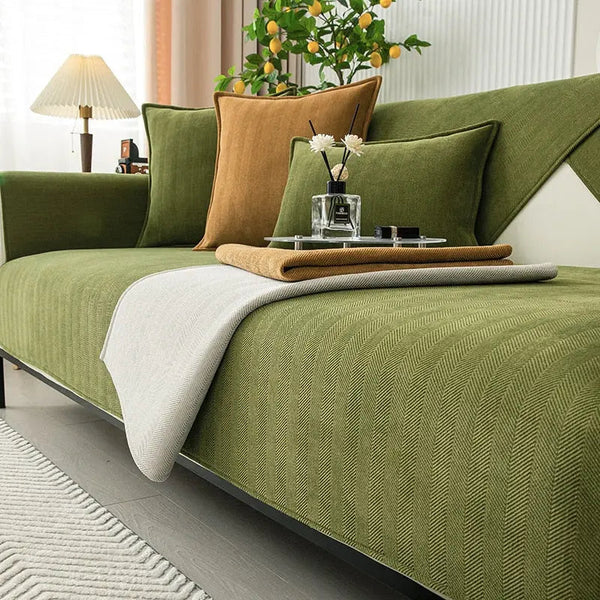 Non Slip Sofa Cover, Soft Chenille Couch Cover for 1, 2, 3, 4 & 5 Seater Sofas