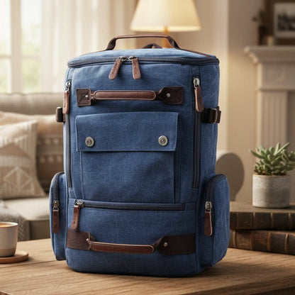 VINTAGECANVAS Backpack Functional Laptop Compartment