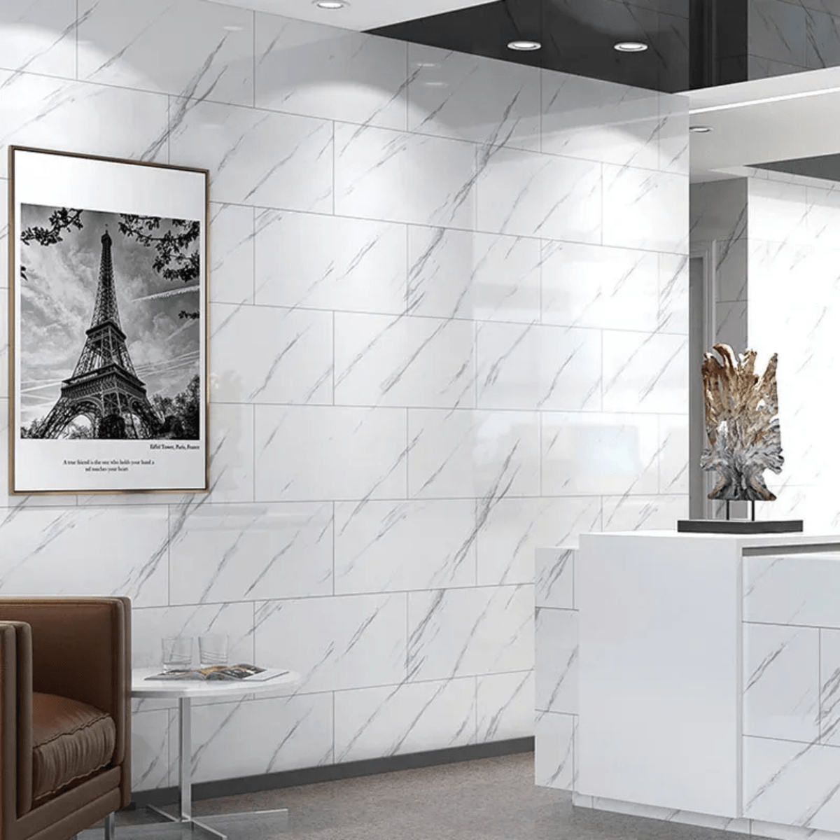 STONELUX Self-Adhesive Marble PVC Floor Tiles