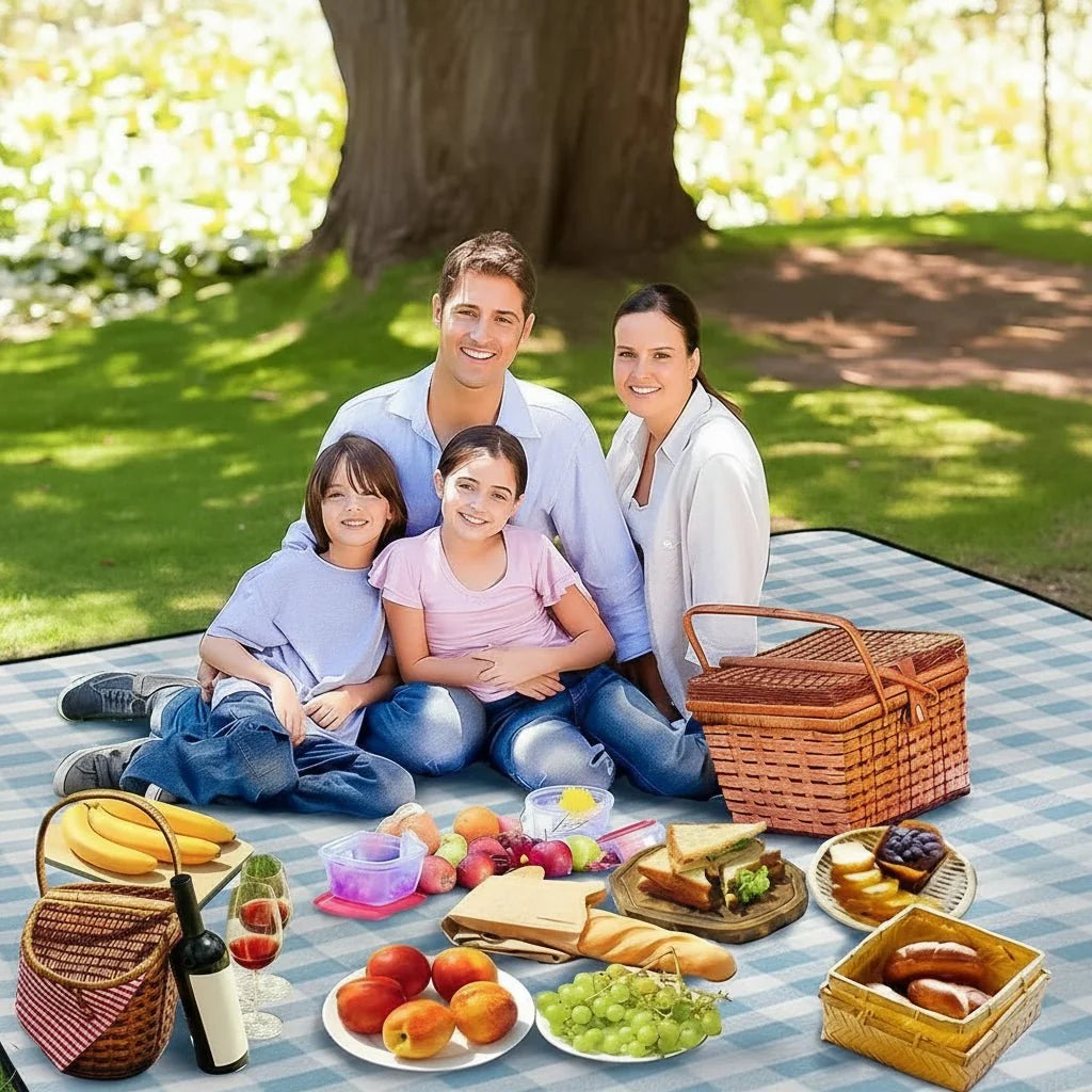 PICSTYLE Waterproof Checkered Picnic Blanket