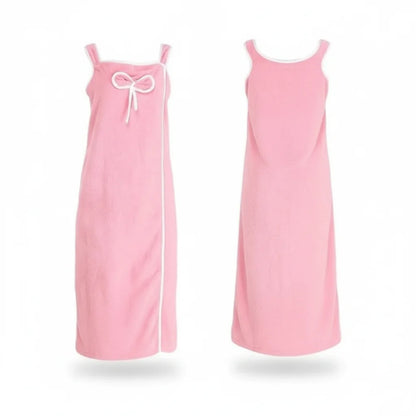 Soft Coral Fleece Women's Bathrobe Soft Breathable