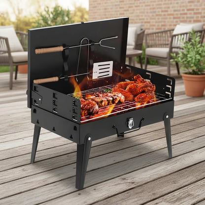 GrillMate Fold Foldable Steel Garden Barbecue