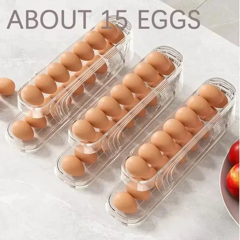FLOWSTACK Automatic Rolling 2-layer Egg Organizer