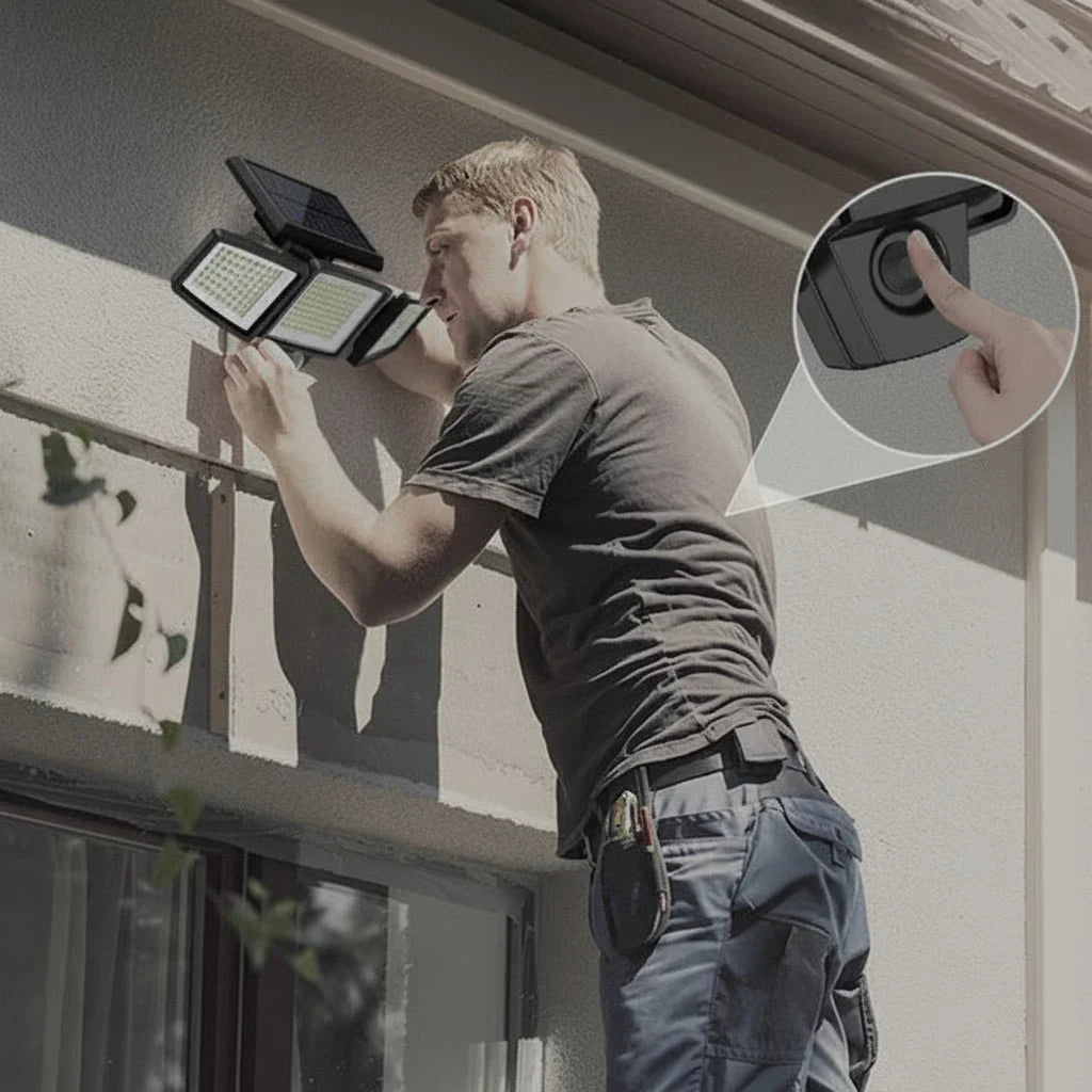 SUNDEFENSE Solar-powered Security Light lifestyle image 2
