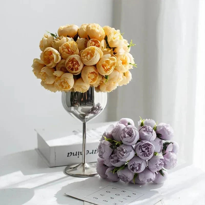 PEONIVA Decorative Artificial Flower Bouquet