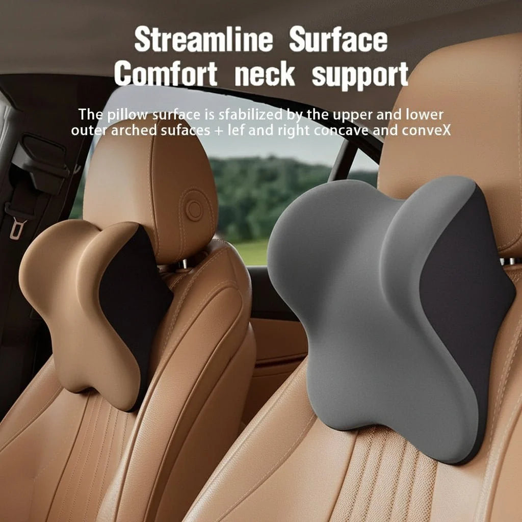 MEMORIDE Memory Foam Car Neck & Lumbar Pillow
