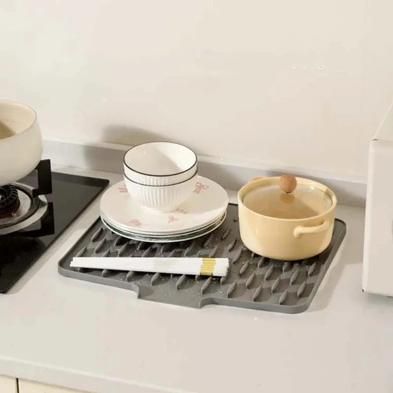 Silicone Dish Drying Mat, Heat-Resistant, BPA-Free