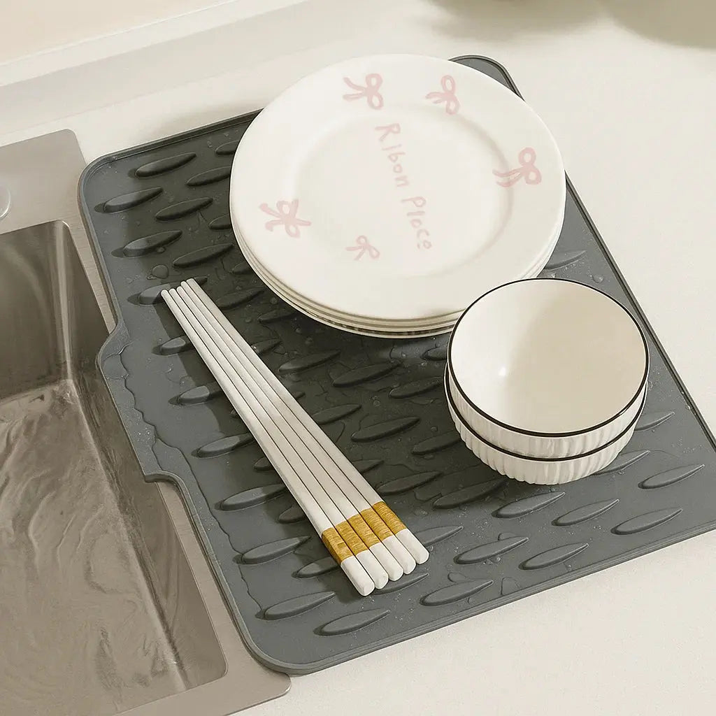 Silicone Dish Drying Mat, Heat-Resistant, BPA-Free