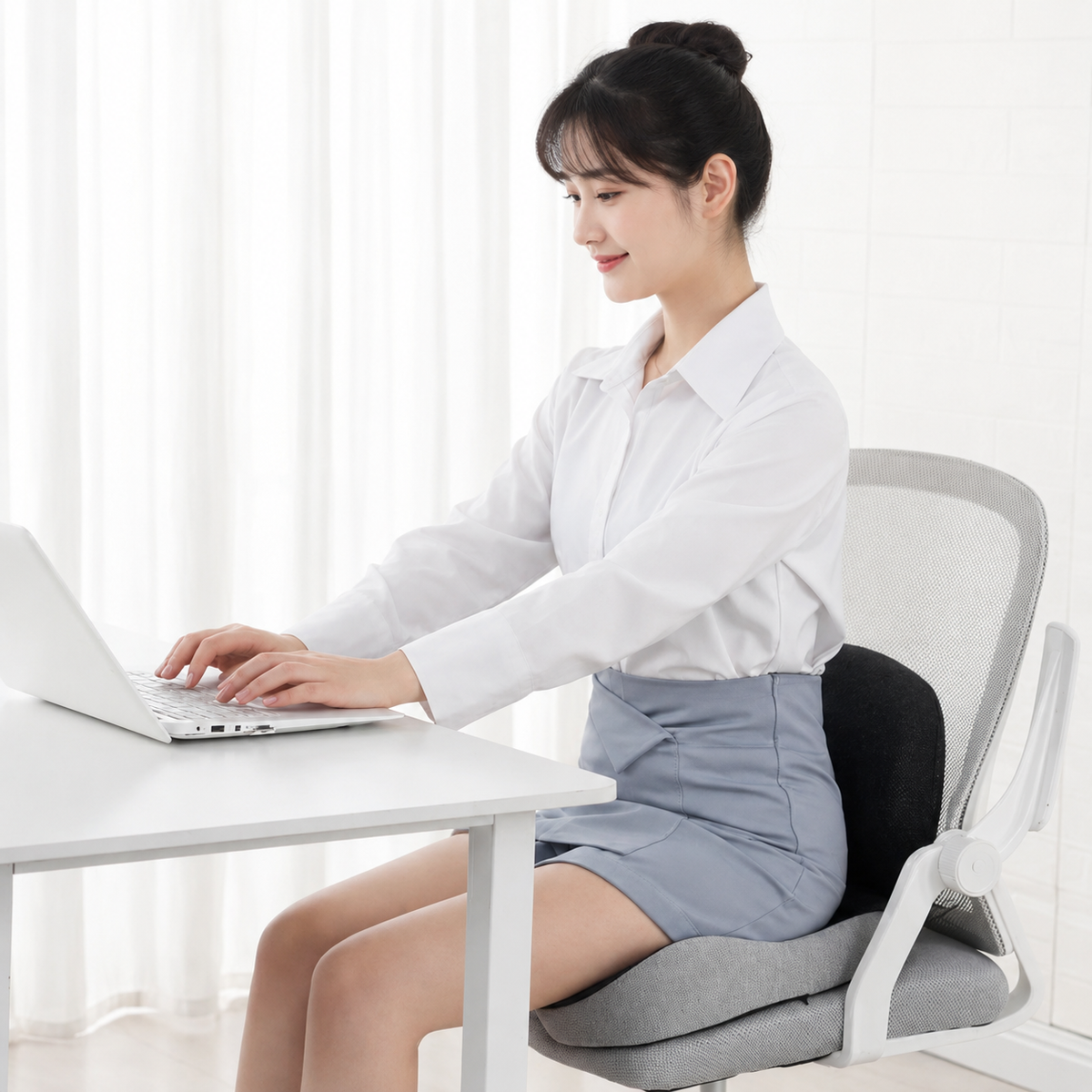 Ergonomic Memory Foam Seat Cushion, Pressure-Relieving, Non-Slip