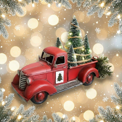 YULEYARDER Vintage Red Truck Ornament