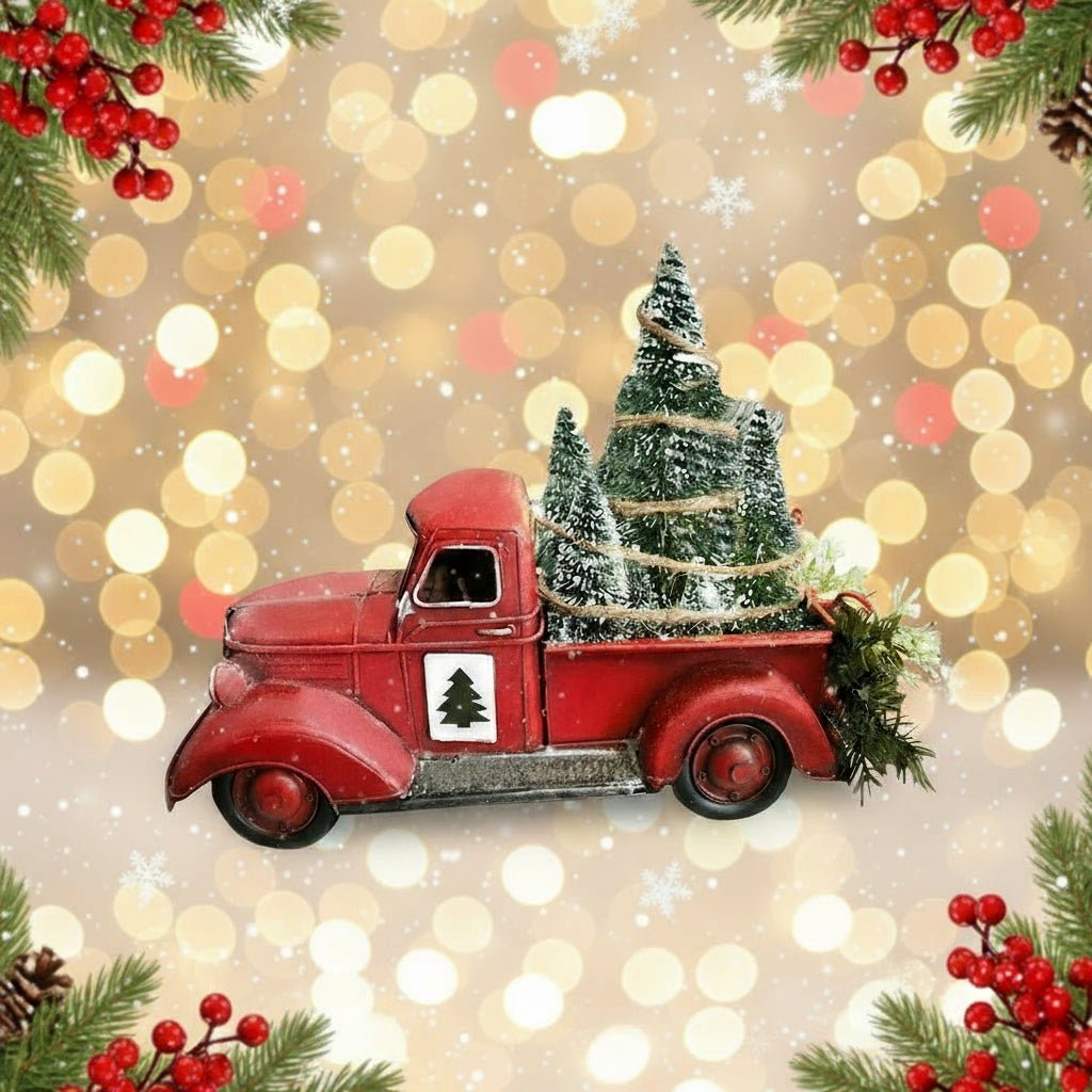 YULEYARDER Vintage Red Truck Ornament