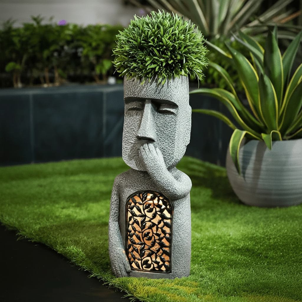 Magical Trio Solar Resin Garden Statues