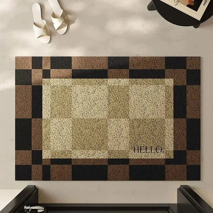 SHAPEMAT Geometric Flannel Rug Mat