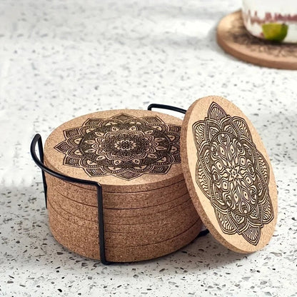 WOODARA Round Wooden Coaster