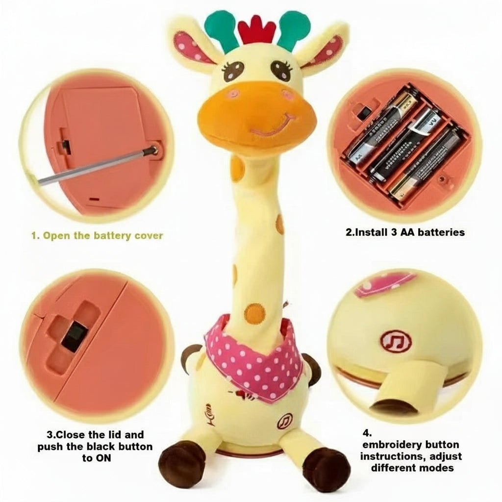 JIRAGROOVY Talking Dancing Music Giraffe Plush