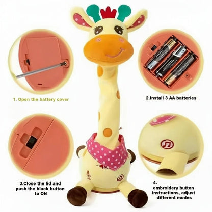 JIRAGROOVY Talking Dancing Music Giraffe Plush