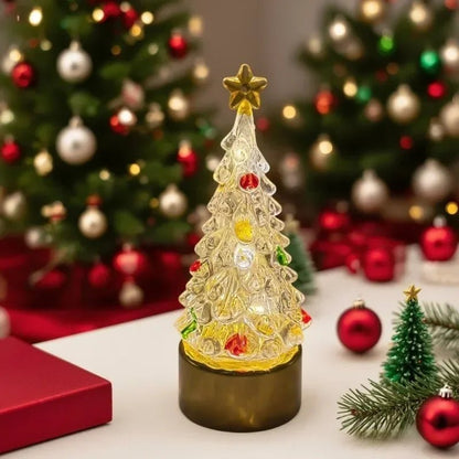 HOLIDAYLIT Festive Christmas Tree Table and Nightstand Lamp