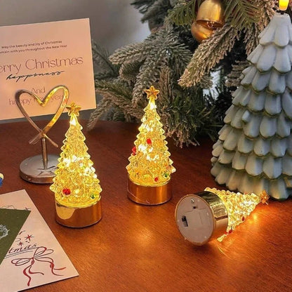 HOLIDAYLIT Festive Christmas Tree Table and Nightstand Lamp