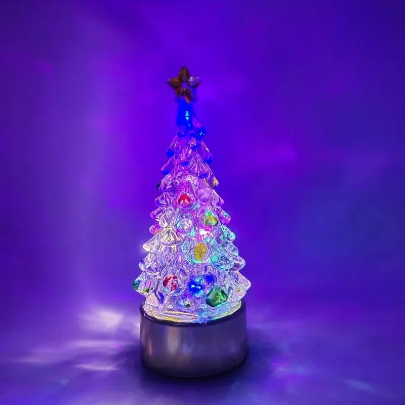 HOLIDAYLIT Festive Christmas Tree Table and Nightstand Lamp