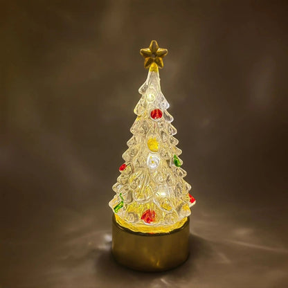 HOLIDAYLIT Festive Christmas Tree Table and Nightstand Lamp