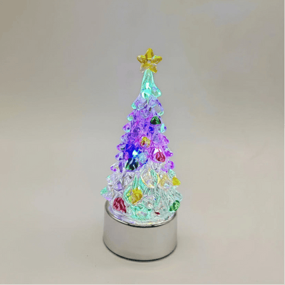 HOLIDAYLIT Festive Christmas Tree Table and Nightstand Lamp