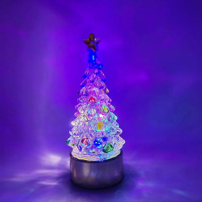 HOLIDAYLIT Festive Christmas Tree Table and Nightstand Lamp