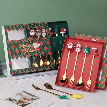 FESTIFORK Creative Christmas Spoon & Fruit Fork Set