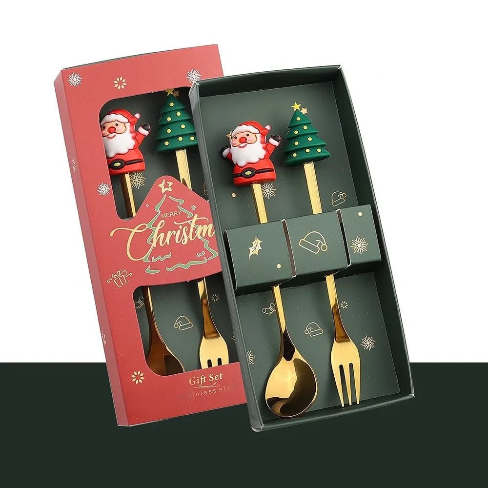 FESTIFORK Creative Christmas Spoon & Fruit Fork Set