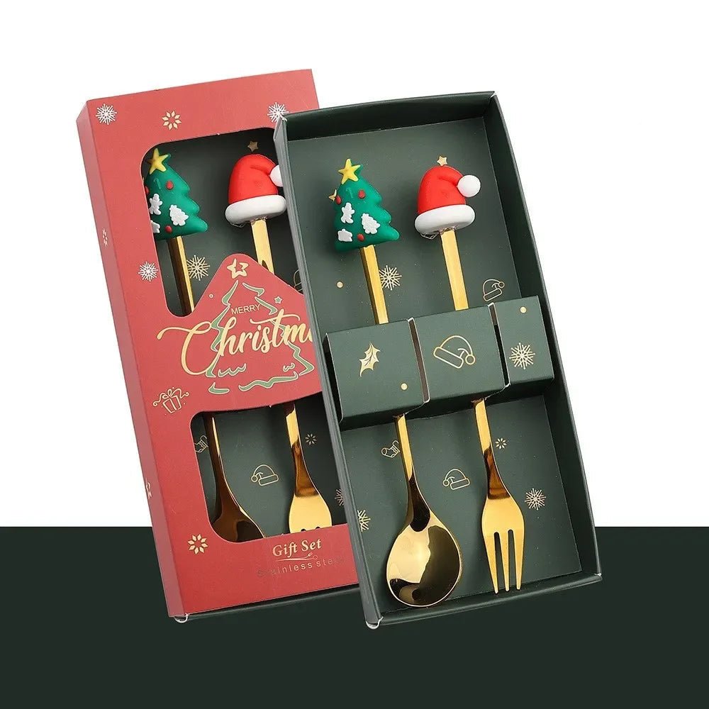 FESTIFORK Creative Christmas Spoon & Fruit Fork Set