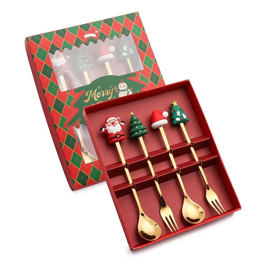 FESTIFORK Creative Christmas Spoon & Fruit Fork Set