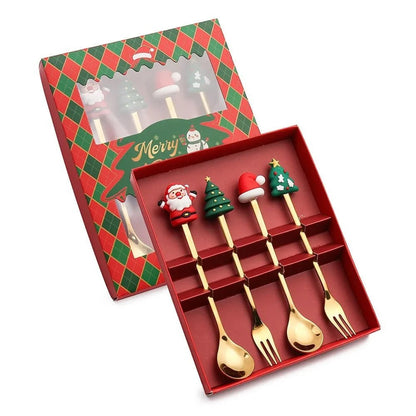 FESTIFORK Creative Christmas Spoon & Fruit Fork Set