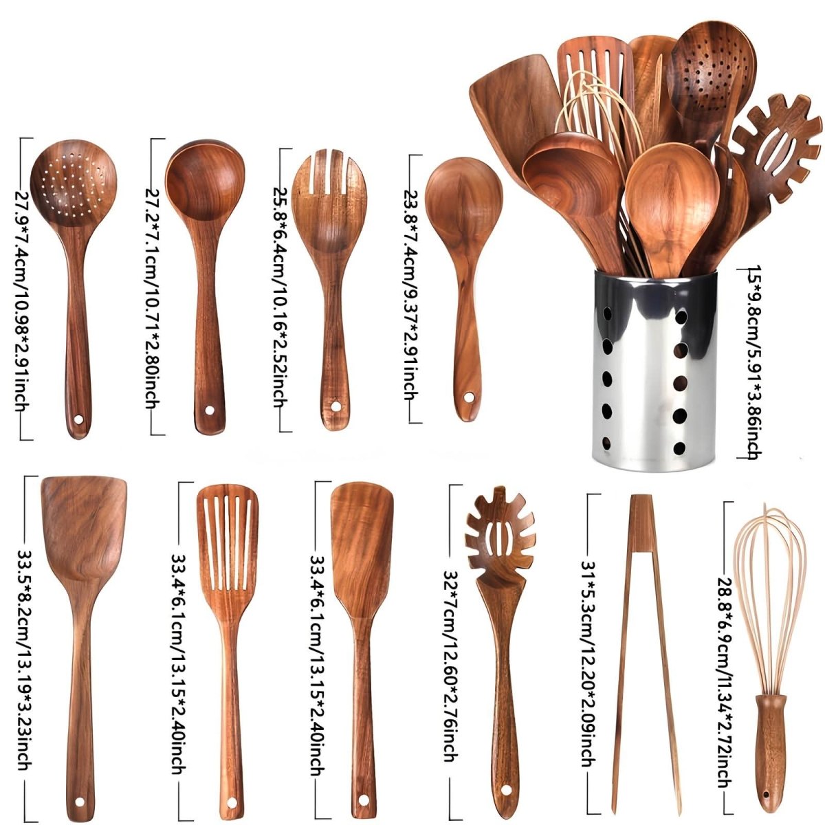 WOODERA NATURA SET Teak Wood Utensil