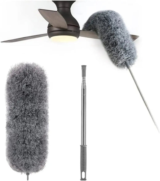 Telescopic Duster, Extra Long Microfiber Duster with Extension Pole & 3 Replacement Heads