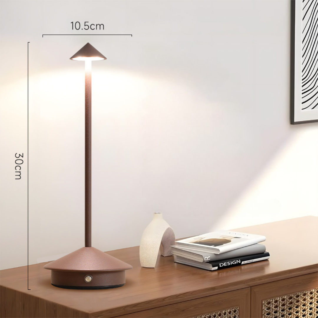Cordless Table Lamp, Touch Dimmer, USB Charging