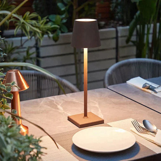 Cordless Table Lamp, Rechargeable Dimmable LED Lamp for Bedroom, Restaurant, Patio & Balcony