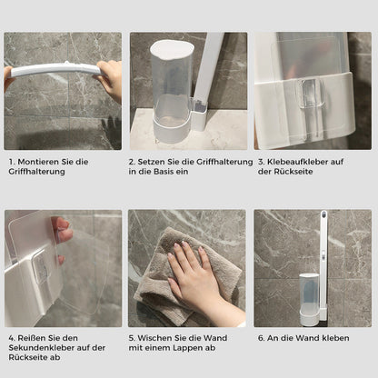 Disposable Toilet Brush, Antibacterial Sponge Heads