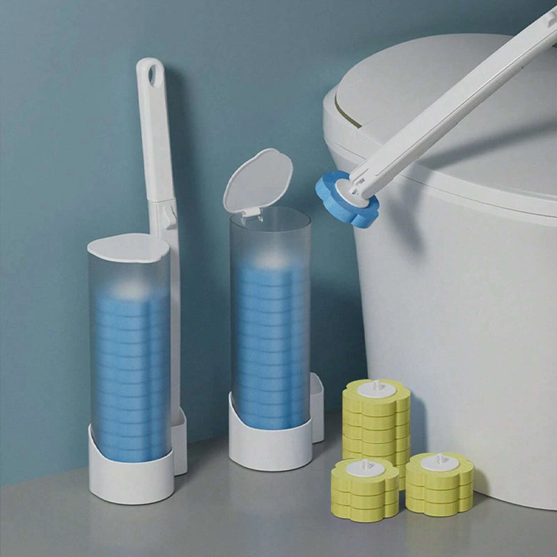 Disposable Toilet Brush, Antibacterial Sponge Heads