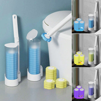 Disposable Toilet Brush, Antibacterial Sponge Heads